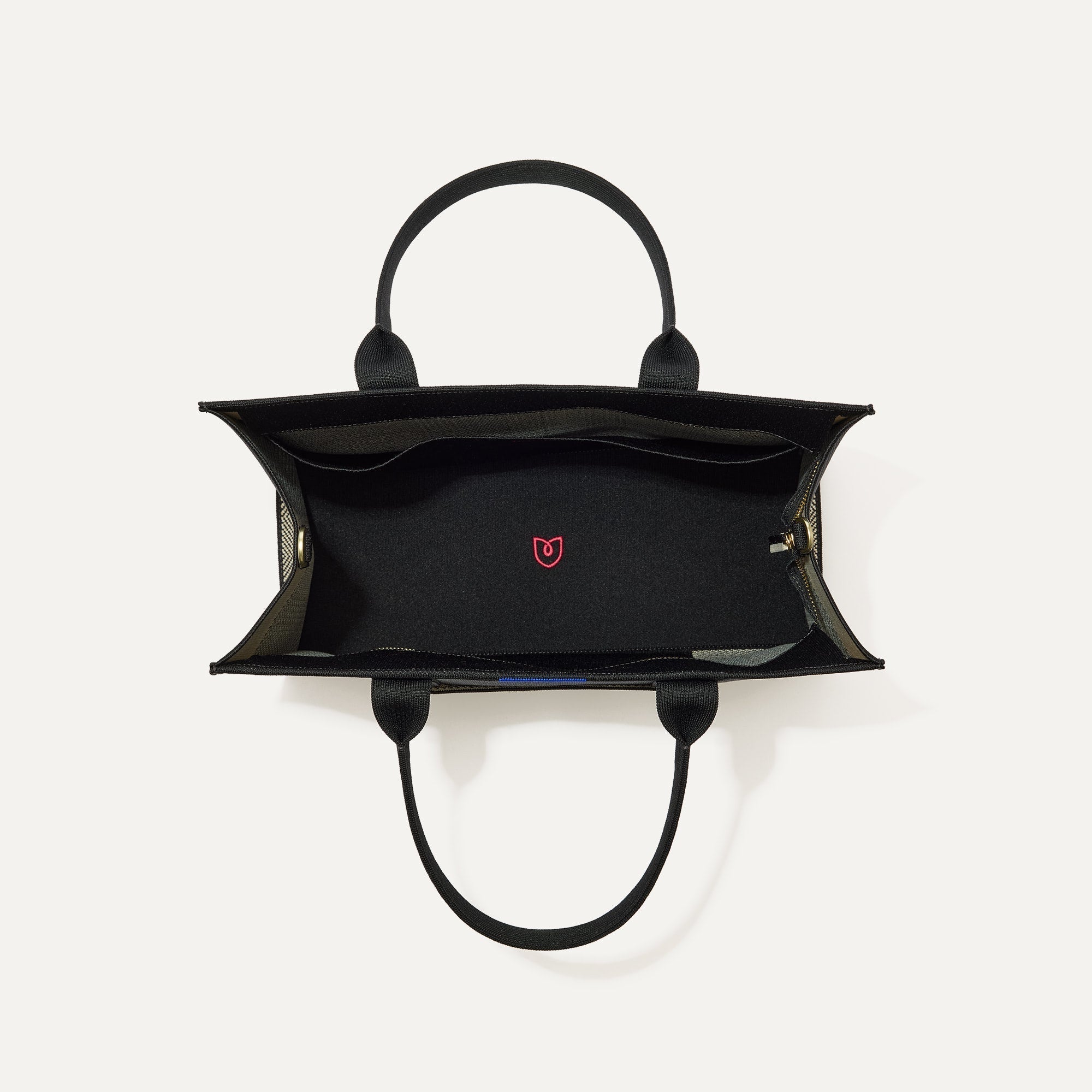 The Classic Tote - Black Herringbone