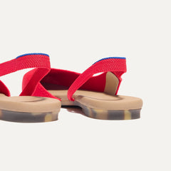 The Almond Slingback - Lollipop Red