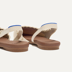 The Almond Slingback - Eyelet Ivory