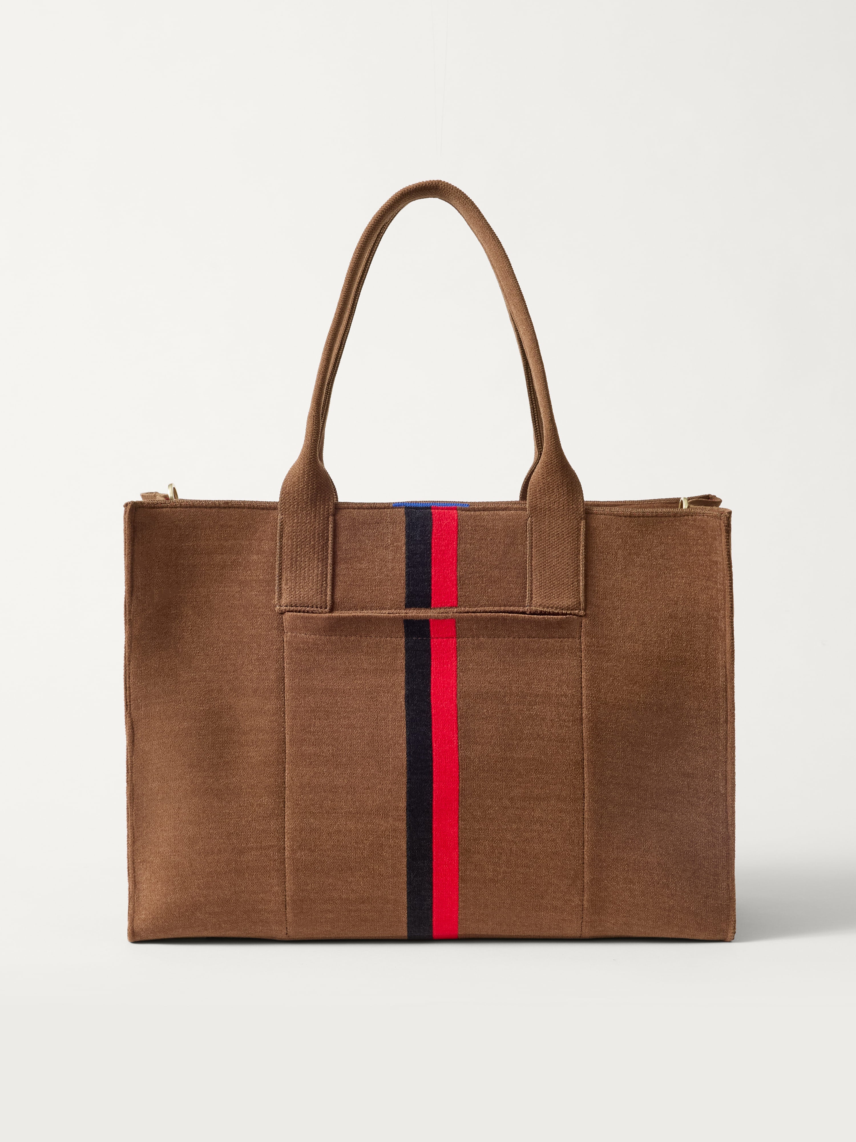 The Classic Tote - ReVelvet™ Cinnamon Stripe